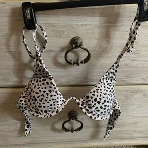 animal print bikini top